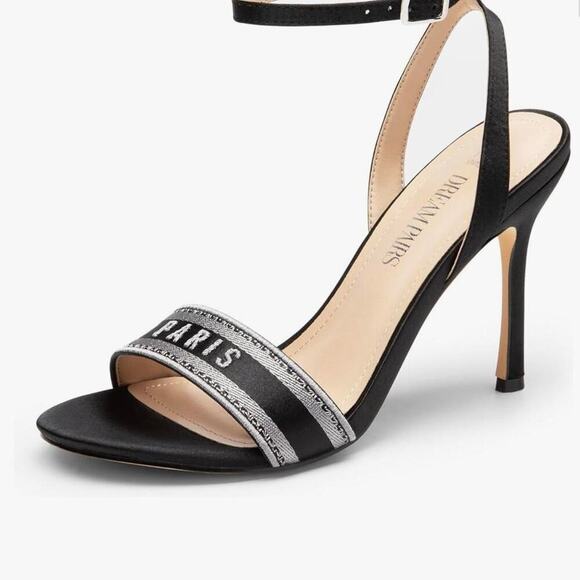 Black and silver parisian sandals - Picture 5 of 8